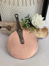 625⚜️ Ancien Couvercle en Cuivre Pour Casserole Vintage Diamètre 18 Cm