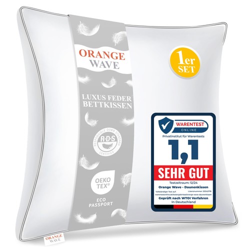 Orange wave oreiller duvet - orange, et