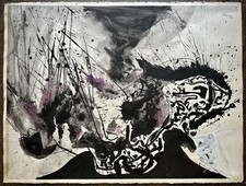 FULCRAND Pierre Composition Abstraite Abstraction Lyrique Peinture Originale XXè