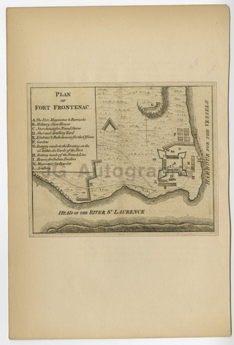 Plan fort frontenac - frontenac,