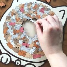 Puzzle en bois pour chat 135 pièces pour amoureux des chats et fans de puzzle