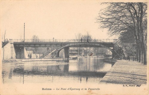 Cpa reims le pont - reims, /