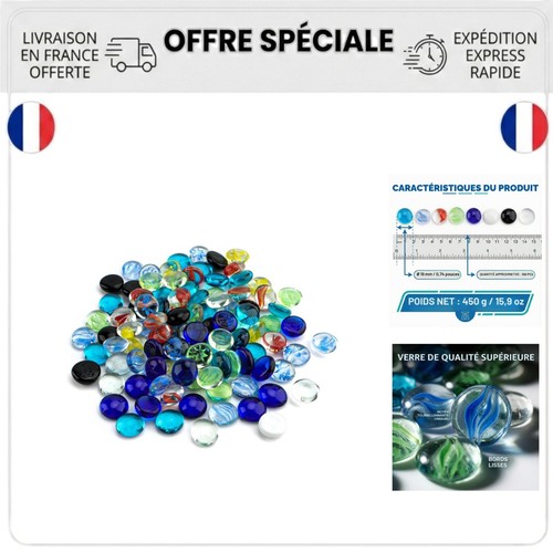 Galets verre pour vase 105 - galets,