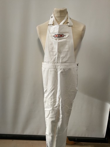 Pantalon salopette blanche - pantalon,