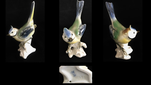 Thuringian porcelain bird - thuringian,