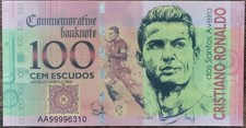 Billet commémoratif 100 escudos CRISTIANO RONALDO Portugal Football