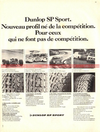 Publicité dunlop pneu sp - :,