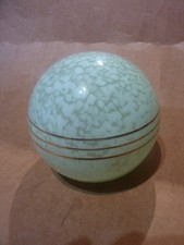PETIT GLOBE BOULE EN VERRE VERT DE CLICHY POUR LAMPE STATUE VEILLEUSE ART DÉCO
