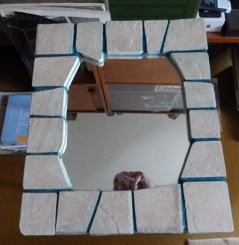 Ancien miroir céramique - , dlg
