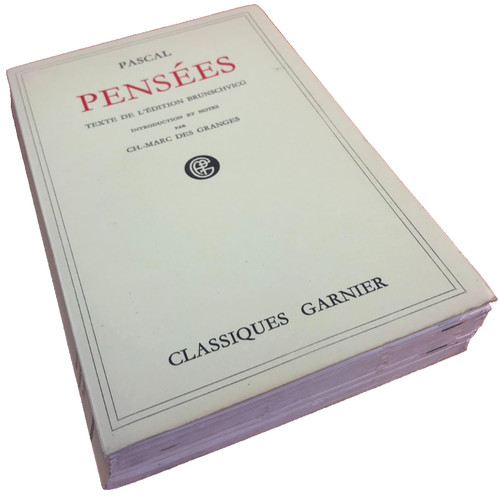 Blaise pascal pensées - pascal, (1957)