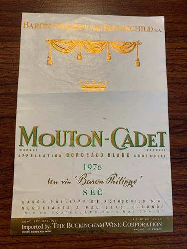 Vtg label bordeaux france - vtg,