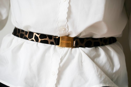 Chanel ceinture cuir - chanel, en