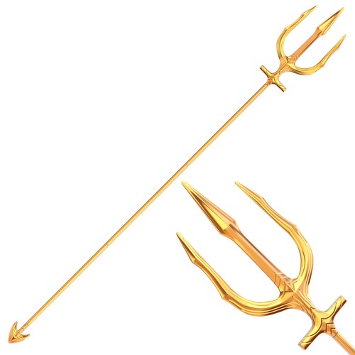Lance trident métal - lance, en