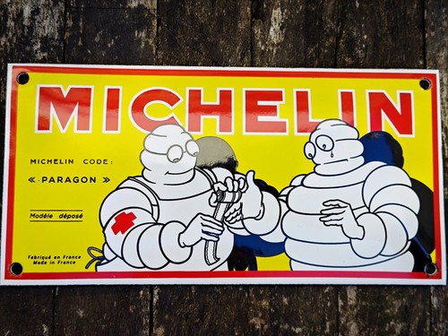 Plaque émaillée michelin - plaque,
