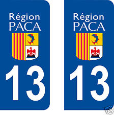STICKERS AUTOCOLLANTS DEPARTEMENT 13 PLAQUE D IMMATRICULATION AUTO