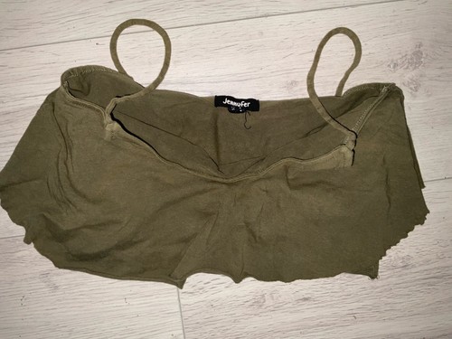 Jennyfer crop top kaki - crop, xs/s