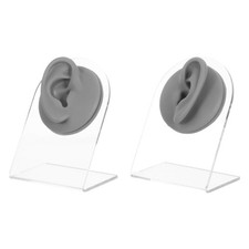  1 ensemble de mannequins d'oreille en silicone avec support – Mannequin