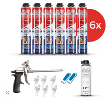 Isolation par pulvérisation polyuréthane POLYNOR 6x750ml (16 pièces) mousse i...