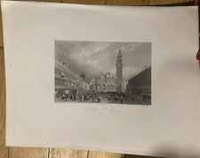 Gravure XIXeme venise place