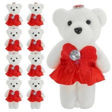  Ours en peluche 10 pièces, poupée, voiture de mariage, Mini ours, décorations