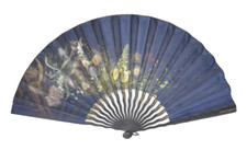 EVENTAIL PEINT A LA MAIN SIGNE