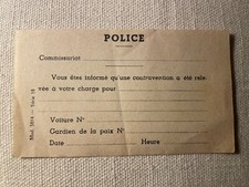 Ancien papier POLICE