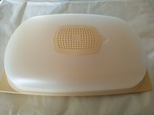 TUPPERWARE  boîte plate charcuterie 20 x 30 plat jaune comme neuve
