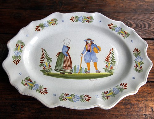 Grand plat henriot quimper - plat,