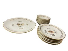 ANCIEN SERVICE A DESSERT PLAT ASSIETTE COUPE SALADE DE FRUIT GLACE SAINT AMAND