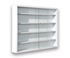 - Vitrine Murale pour Objets de Collection – Armoire de rangement avec 4 étag...