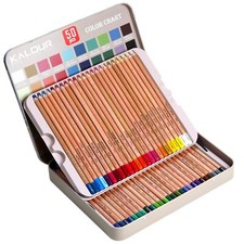 Lot de 50 crayons de couleur pastel professionnels à la craie pour dessin cro...