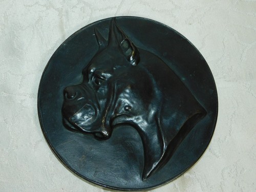 Plaquette bronze chien - plaquette, "chien