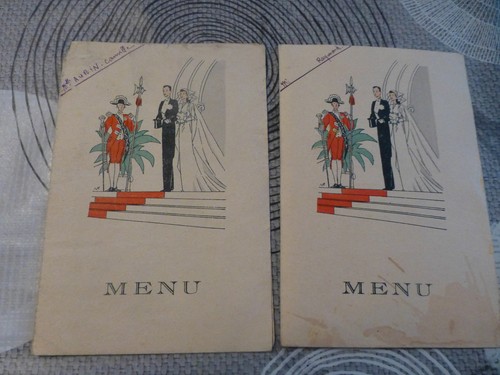 Ancien menu mariage - ancien, juin
