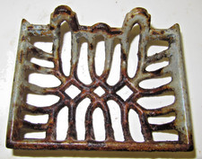 PORTE SAVON ANCIEN EN FONTE EMAILLE BLEU TURQUOISE A SUSPENDRE