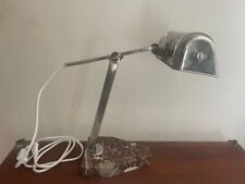ancienne lampe notaire  chromé pieds marbre ARTISAN FRANCAIS avec fil normes CE 