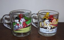 2 Garfield Glass Cups Mugs - McDonald's - 1978-1980 Premium - Cartoon Character
