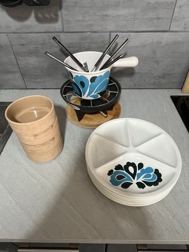 Service fondue creuset - fondue,