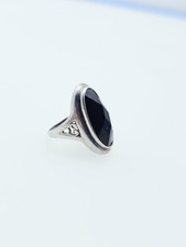 Ton argent avec bague homme ornement noir 925