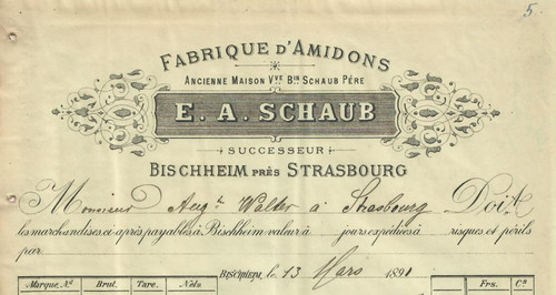 Facture ancienne 1891 - 🌟,
