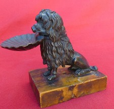 ENCRIER ANCIEN BRONZE chien