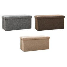 Pouf de rangement coffre à