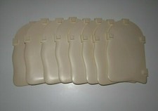 Playmobil Lot 8 Pièces Plaque Base Blanche Rectangle Arrondie 25x15 cm NEUF