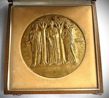 DROPSY 1937. MEDAILLE BRONZE + ECRIN. EXPOSITION INTER.  DES ARTS ET  TECHNIQUES