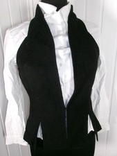 Gilet sans manches laine épais noir SARAH PACINI  T.1 34/36 Made Italy ceinture