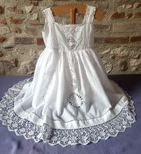 Ancienne robe de baptême batiste brodé et dentelle Old christening dress  T.6/9m