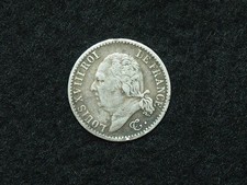 FRANCE - 1/4 FRANC LOUIS XVIII - ARGENT - 1817 A (PARIS) 15mm -