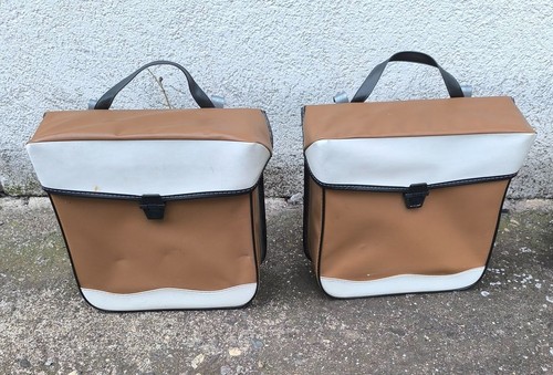 Paire sacoche marron blanc - sacoche,