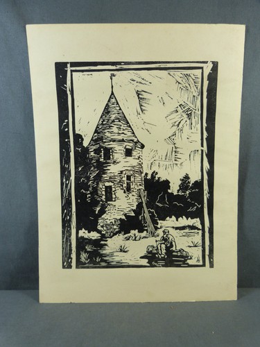Linogravure originale homme - :,