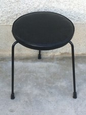 ancien tabouret tripode design 50/60 style paulin tripod stool