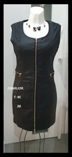 Robe chasuble simili cuir noir T: M - 38